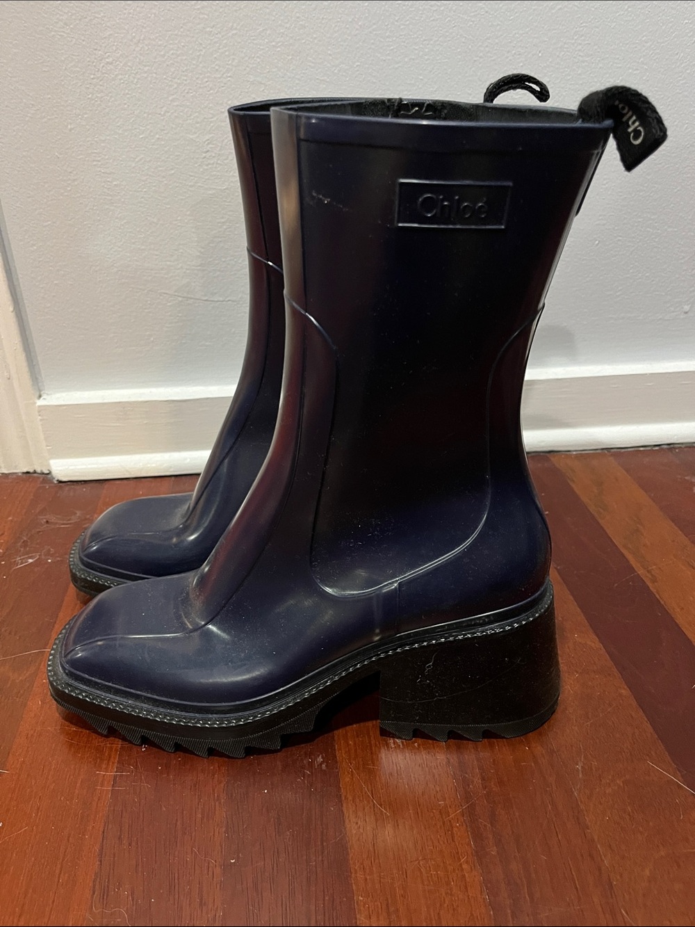 Chloé Betty Rain Boots - Navy